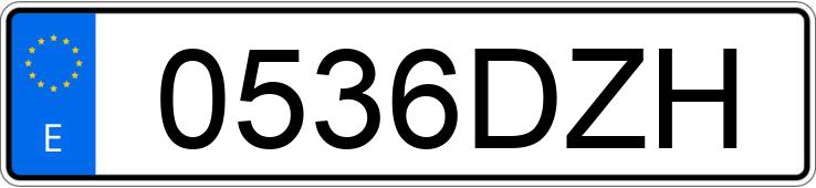 Numer rejestracyjny 0536DZH posiada CITROEN XSARA