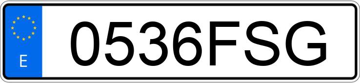 Numer rejestracyjny 0536FSG posiada PEUGEOT 207