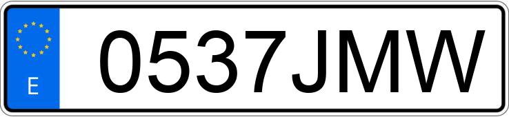 Numer rejestracyjny 0537JMW posiada VOLKSWAGEN GOLF SPORTSVAN