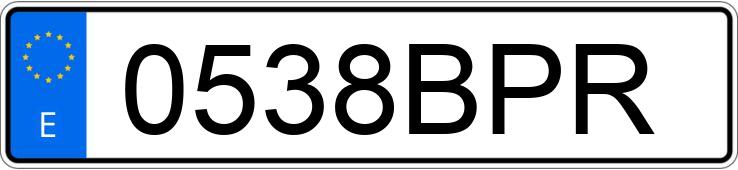 Numer rejestracyjny 0538BPR posiada BMW SERIE 3