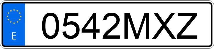 Numer rejestracyjny 0542MXZ posiada MG HS