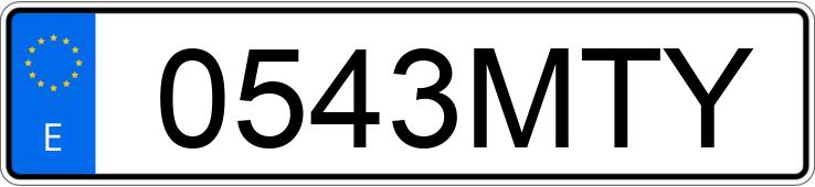 Le numéro d’enregistrement 0543MTY a MERCEDES B (247)