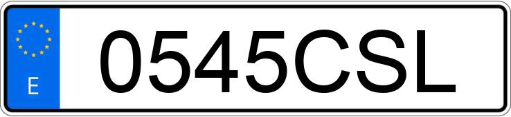 Numer rejestracyjny 0545CSL posiada VOLKSWAGEN GOLF