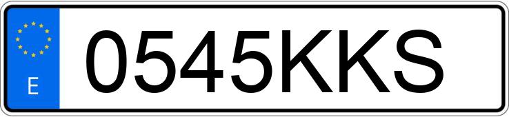 Numer rejestracyjny 0545KKS posiada VOLKSWAGEN POLO