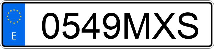 Numer rejestracyjny 0549MXS posiada FORD MUSTANG