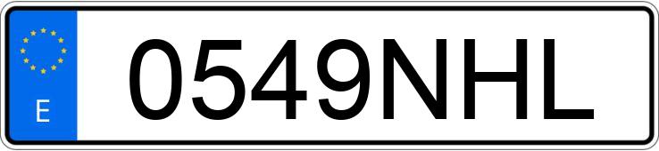 Numer rejestracyjny 0549NHL posiada SEAT IBIZA