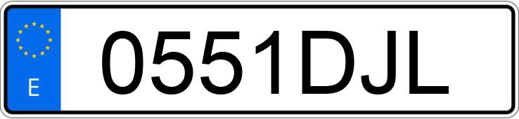 Numer rejestracyjny 0551DJL posiada AUDI A4