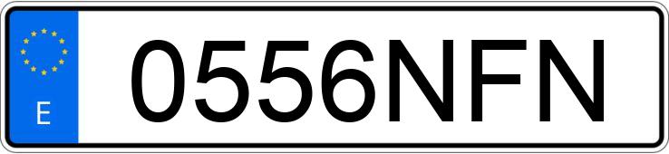 Registreringsnummeret 0556NFN har VOLKSWAGEN GOLF