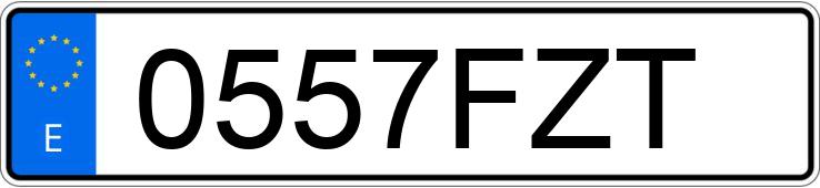 Numer rejestracyjny 0557FZT posiada VOLKSWAGEN TRANSPORTER 2.5TDI KB C 2.8T 130