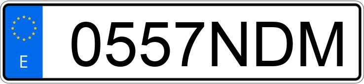 Numer rejestracyjny 0557NDM posiada MOTRON REVOLVER