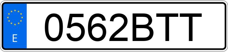 Numer rejestracyjny 0562BTT posiada SEAT IBIZA