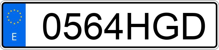 Numer rejestracyjny 0564HGD posiada VOLKSWAGEN GOLF