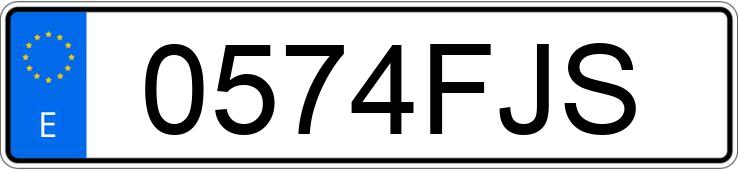 Numer rejestracyjny 0574FJS posiada Yamaha 