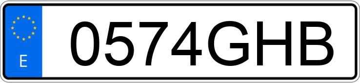 Numer rejestracyjny 0574GHB posiada VOLKSWAGEN GOLF
