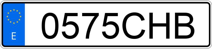 Numer rejestracyjny 0575CHB posiada VOLKSWAGEN TRANSPORTER