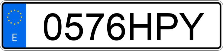 Numer rejestracyjny 0576HPY posiada AUDI A5 SPORTBACK