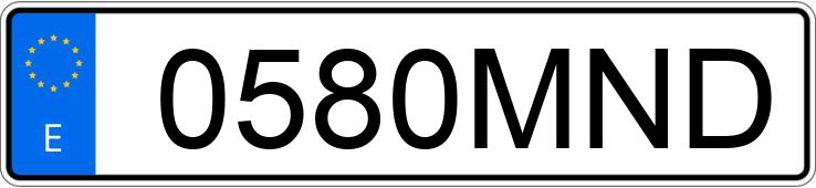 Numer rejestracyjny 0580MND posiada HONDA CIVIC