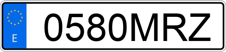 Numer rejestracyjny 0580MRZ posiada BMW SERIE 1