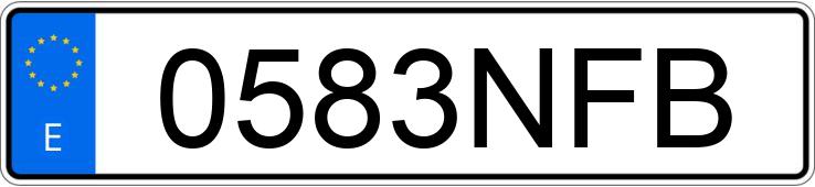 Numer rejestracyjny 0583NFB posiada FORD TRANSIT