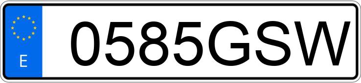 Numer rejestracyjny 0585GSW posiada MERCEDES B (245)