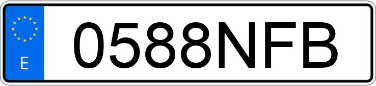 Numer rejestracyjny 0588NFB posiada PORSCHE PANAMERA