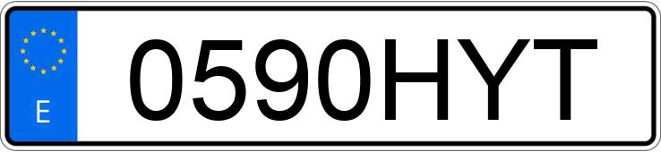 Numer rejestracyjny 0590HYT posiada HYUNDAI I30