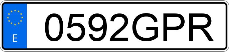 Die Registrierungsnummer 0592GPR hat HYUNDAI I30