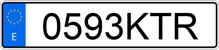 Numer rejestracyjny 0593KTR posiada OPEL VIVARO