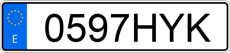 Numer rejestracyjny 0597HYK posiada CADILLAC SRX