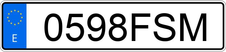 Numer rejestracyjny 0598FSM posiada FORD TRANSIT CONNECT