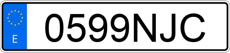 Numer rejestracyjny 0599NJC posiada VOLKSWAGEN TOURAN