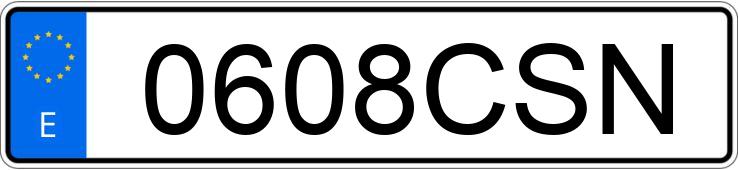 Numer rejestracyjny 0608CSN posiada AUDI A3