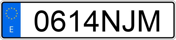 Numer rejestracyjny 0614NJM posiada FORD CUSTOM TOURNEO