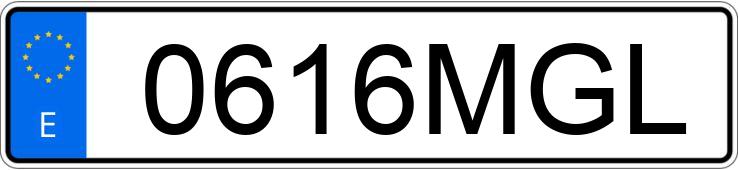 Numer rejestracyjny 0616MGL posiada VOLKSWAGEN GOLF