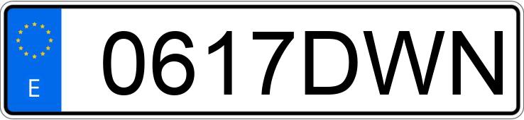 Numer rejestracyjny 0617DWN posiada AUDI A4