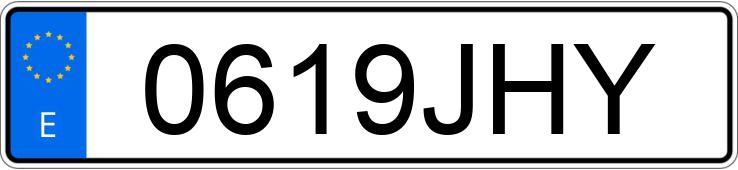 Numer rejestracyjny 0619JHY posiada MITSUBISHI SPACE STAR