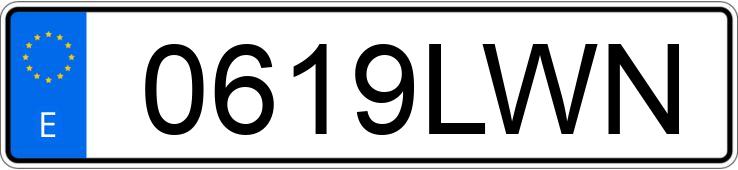 Numer rejestracyjny 0619LWN posiada HONDA HR-V