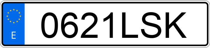 Le numéro d’enregistrement 0621LSK a SEAT LEON