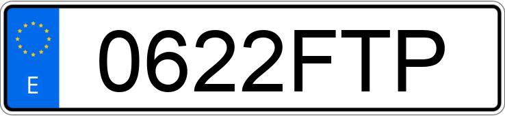 Numer rejestracyjny 0622FTP posiada AUDI A3 SPORTBACK