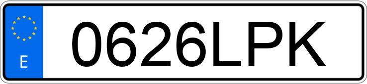 Numer rejestracyjny 0626LPK posiada FIAT PANDA