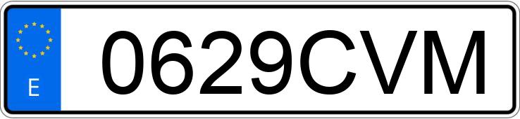 Numer rejestracyjny 0629CVM posiada PEUGEOT PARTNER