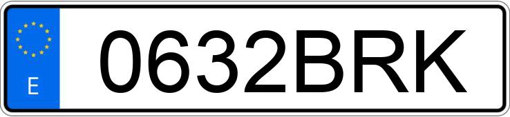 Numer rejestracyjny 0632BRK posiada MITSUBISHI SPACE STAR