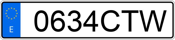 Numer rejestracyjny 0634CTW posiada SEAT IBIZA