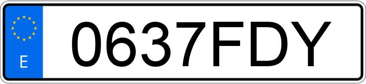 Le numéro d’enregistrement 0637FDY a RENAULT CLIO