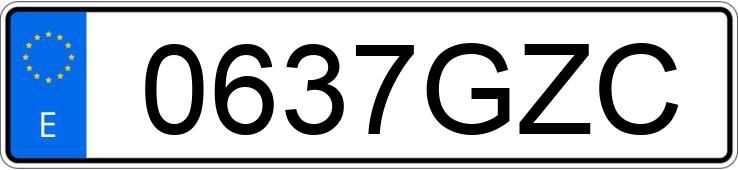 Numer rejestracyjny 0637GZC posiada BMW SERIE 1