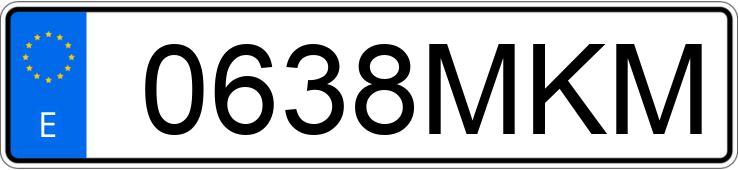 Numer rejestracyjny 0638MKM posiada TESLA MODEL Y