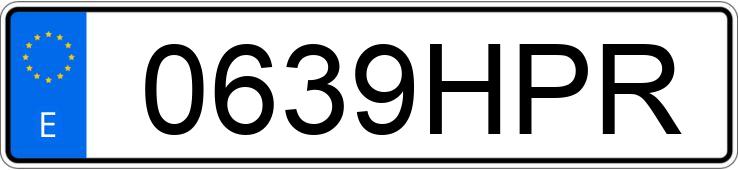 Numer rejestracyjny 0639HPR posiada FIAT 500