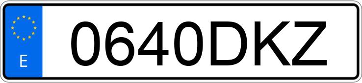 Numer rejestracyjny 0640DKZ posiada PEUGEOT 307