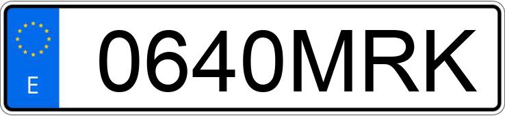 Numer rejestracyjny 0640MRK posiada HONDA CB 750