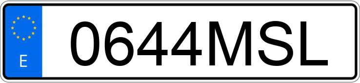 Numer rejestracyjny 0644MSL posiada TOYOTA AYGO